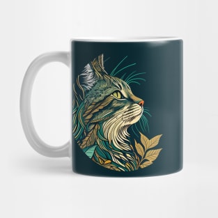 Boho Cat Cute Colorful Retro Color Mug